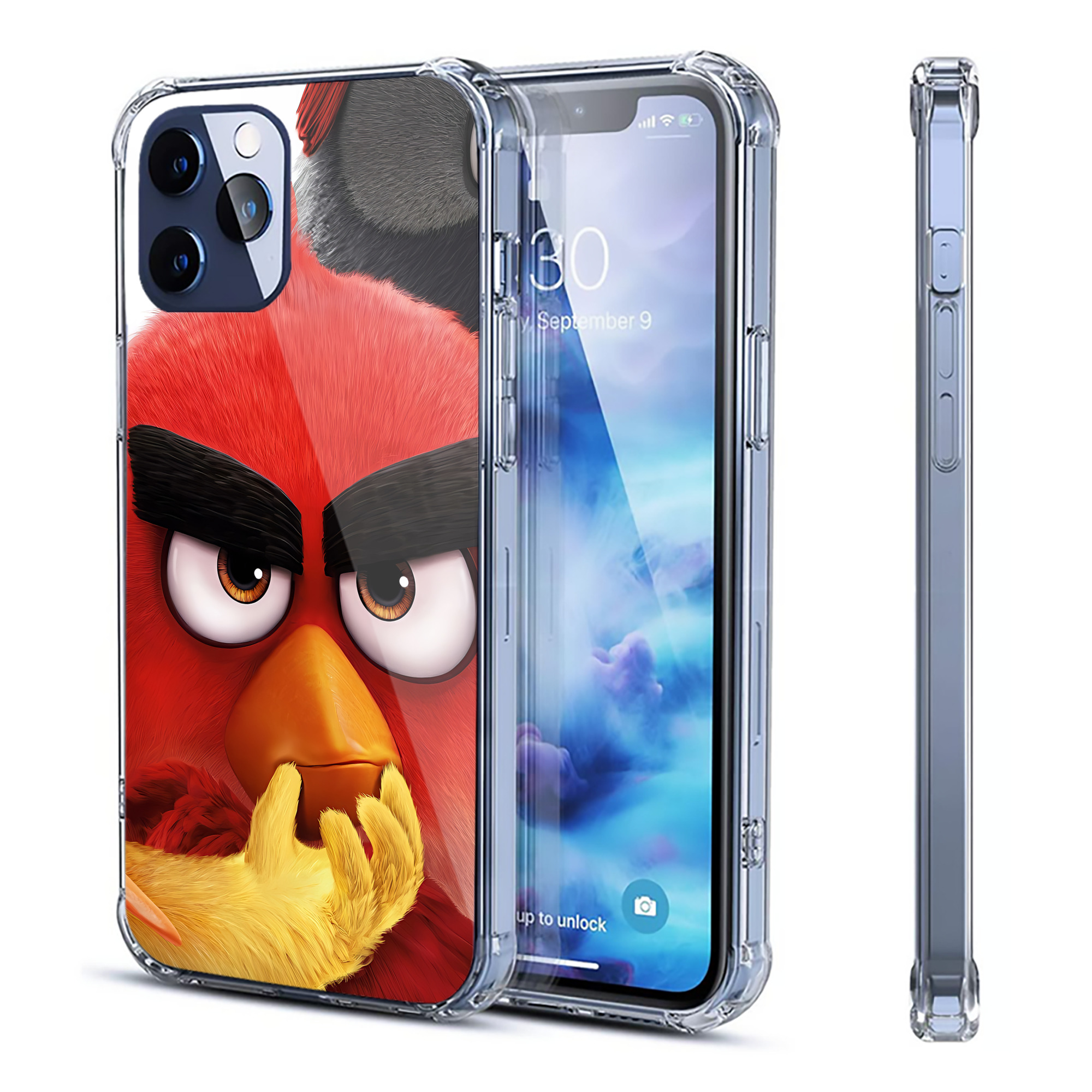 （画像用） Angry Birds アングリーバード 【iPhone 12シリーズ対応】透明スマホケース（クリアソフトケース）